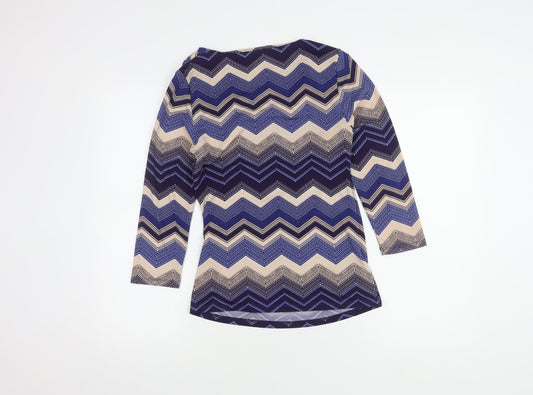 Jasper Conran Women's Cowl Neck Geometric Top Size 10