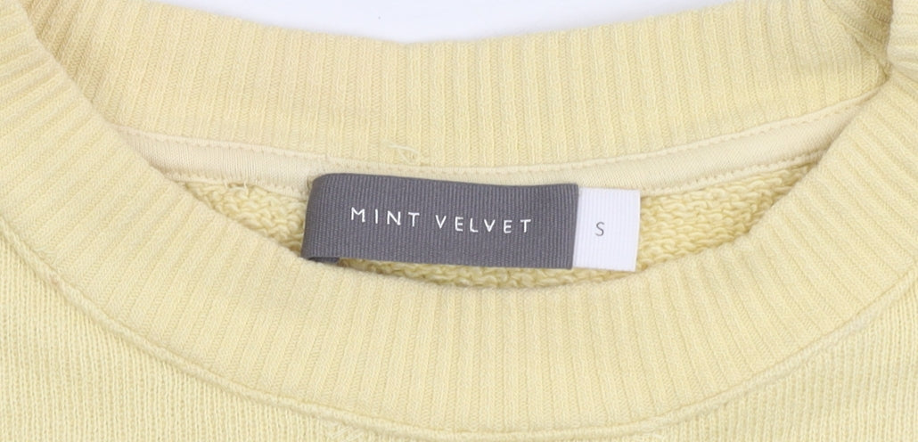 Mint Velvet Women's Yellow Sweatshirt Cotton S