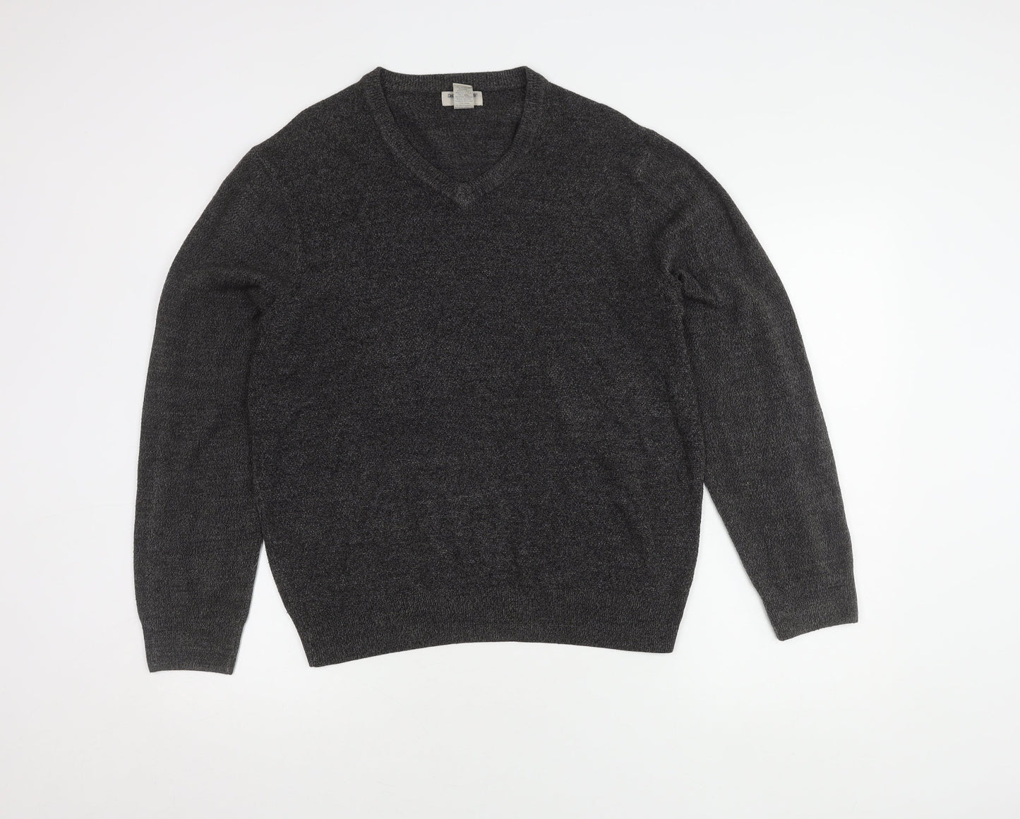 Dockers Grey V-Neck Acrylic Jumper XL