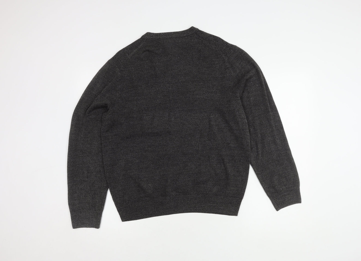 Dockers Grey V-Neck Acrylic Jumper XL