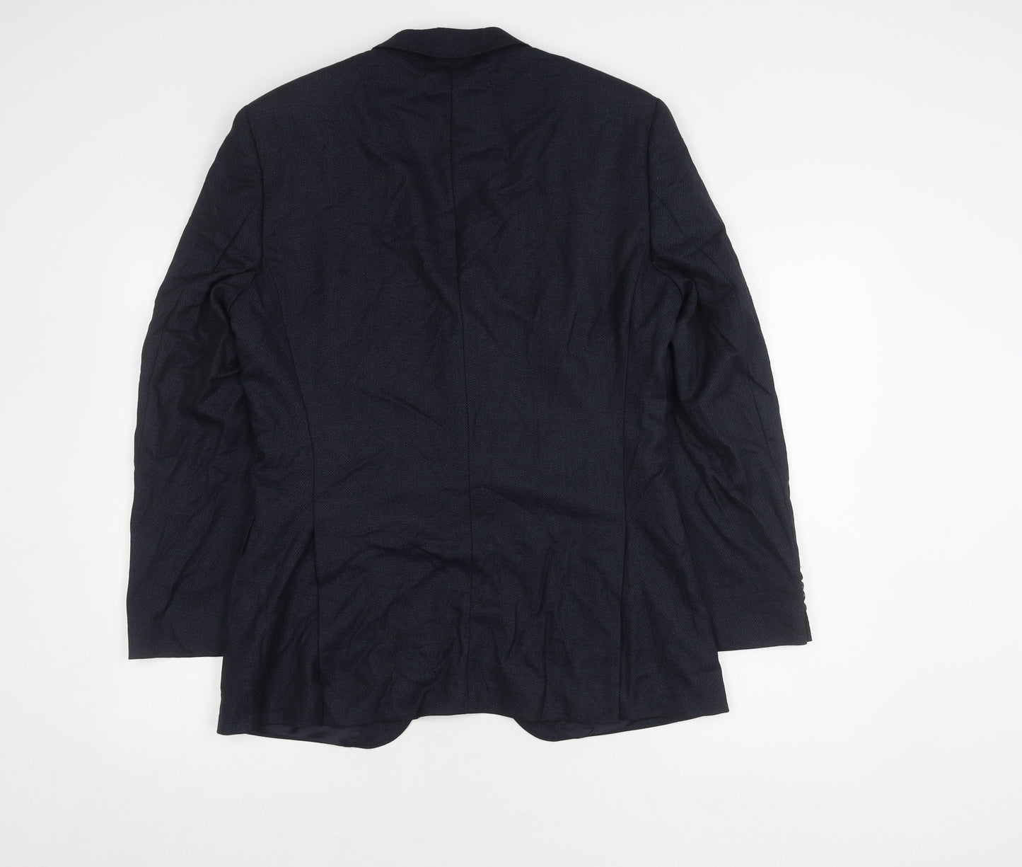 Colombo Men's Blue Wool Blazer, Size 38, Regular Fit