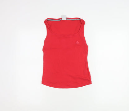 Womens UK Size 10 adidas Red Basic Tank