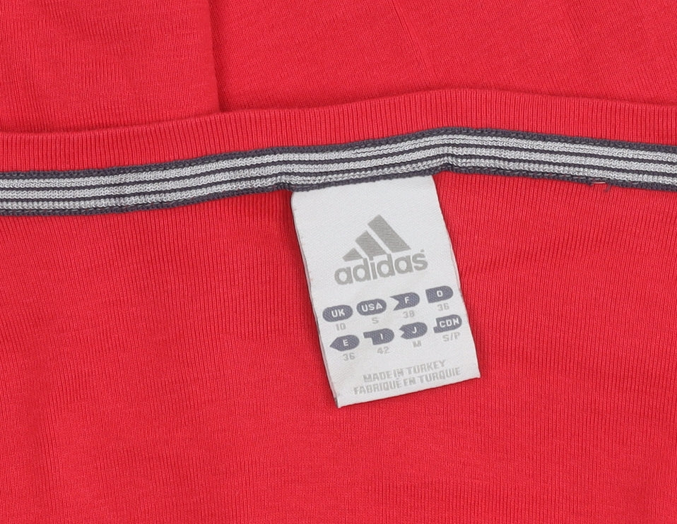 Womens UK Size 10 adidas Red Basic Tank