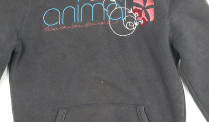 Animal Women's Black Hoodie Size 8 with Logo Accents