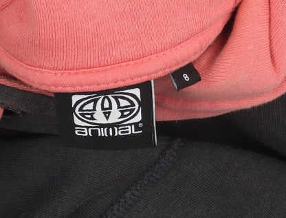 Animal Women's Black Hoodie Size 8 with Logo Accents