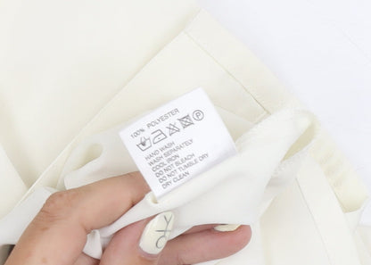 Womens UK Size 10 Eastex White Basic Button-Up