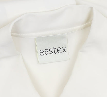 Womens UK Size 10 Eastex White Basic Button-Up