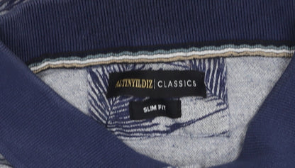 ALTINYILDIZ CLASSICS Blue Men's XL Slim Fit Polo
