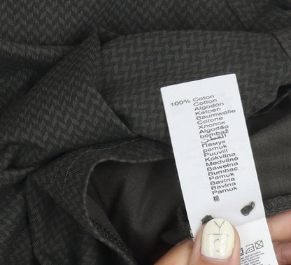 Jules Black Geometric Slim Fit Polo for Men, Size M