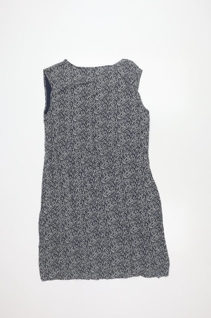 s.Oliver Women's Blue Floral V-Neck Dress Size 14