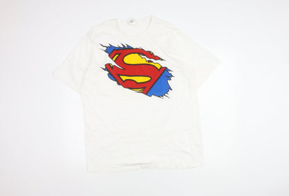 Superman Men's White XL Graphic T-Shirt