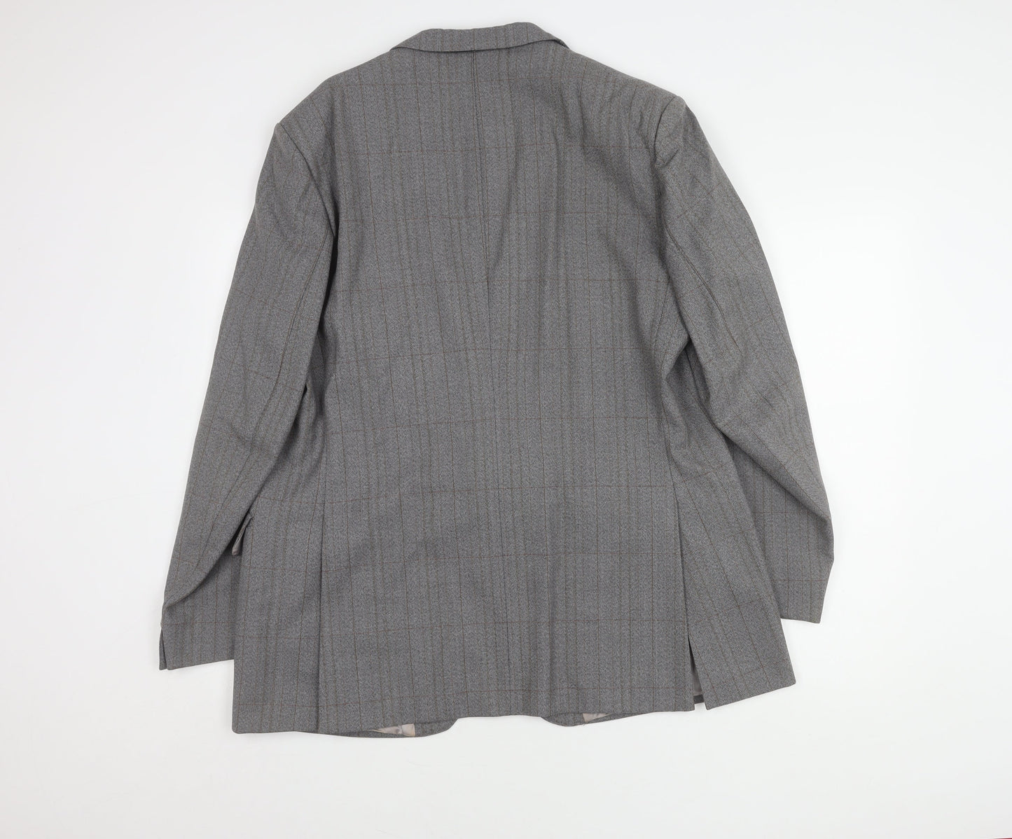 Magee Men's Grey Wool Blazer 46 Regular Fit Jacket