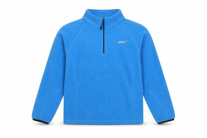 Front view of Gelert boys’ blue 1/4 zip fleece sweatshirt 9-10 years