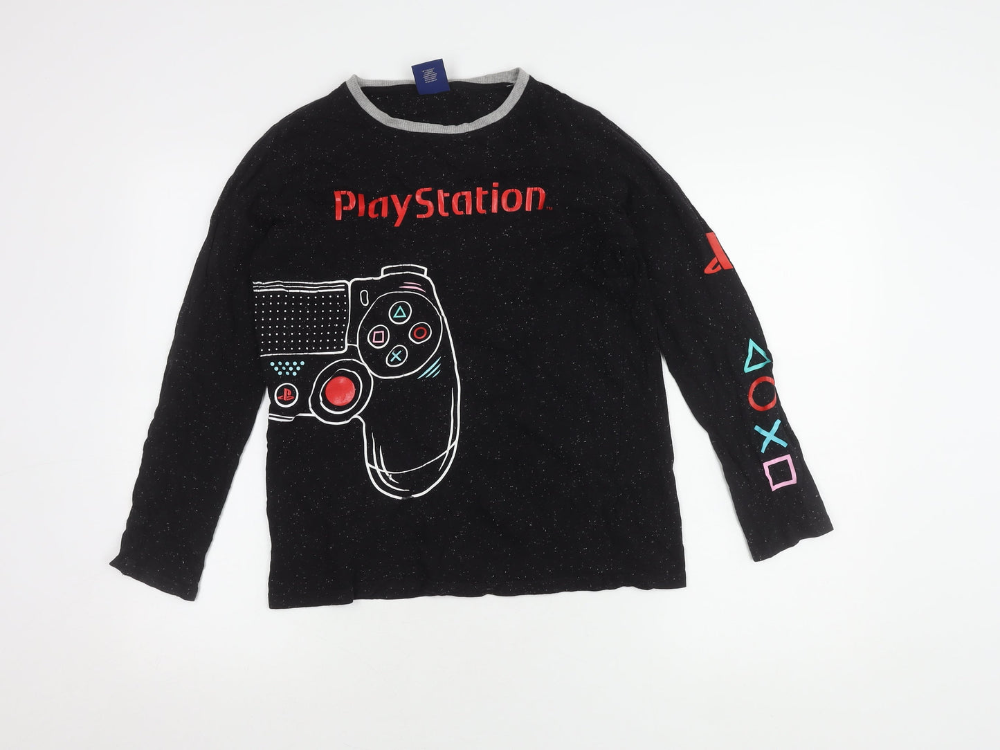 PlayStation Boys Black Long Sleeve Graphic Tee 13-14 Years