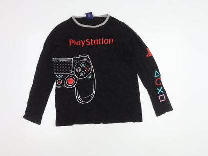PlayStation Boys Black Long Sleeve Graphic Tee 13-14 Years