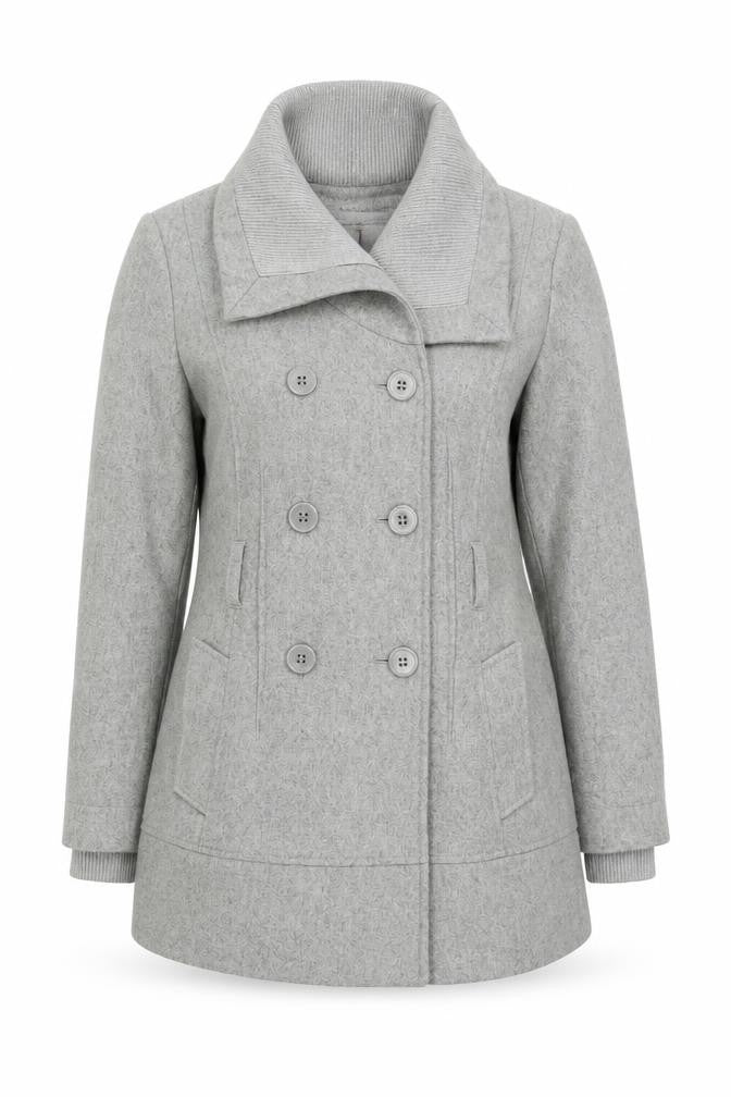 Womens UK Size 14 Jasper Conran Grey Pea Coat