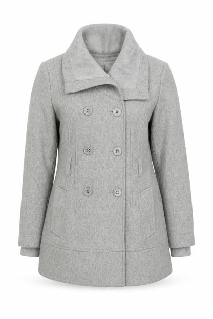 Womens UK Size 14 Jasper Conran Grey Pea Coat