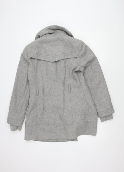 Womens UK Size 14 Jasper Conran Grey Pea Coat
