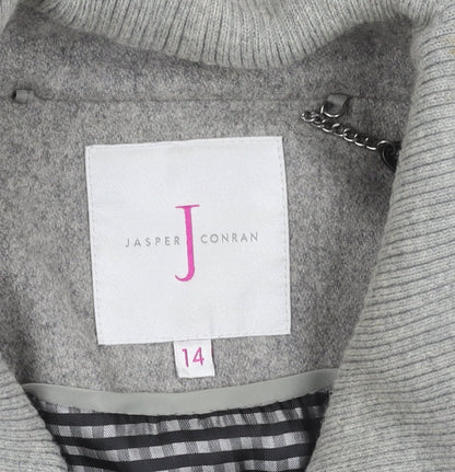Womens UK Size 14 Jasper Conran Grey Pea Coat