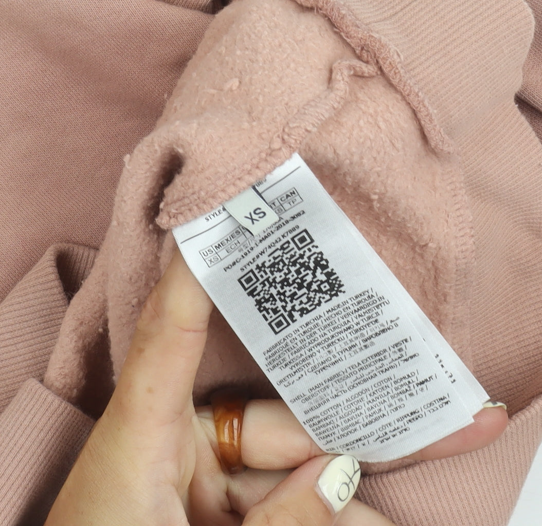 Guess Womens Pink Logo Pullover Sweatshirt XS