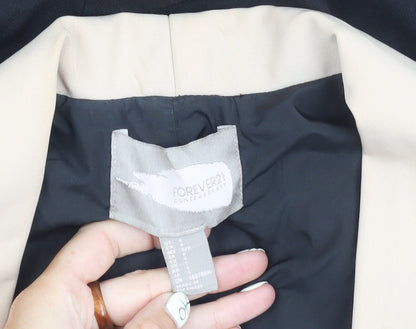 Forever 21 Women's Black Beige Suit Jacket Size 8