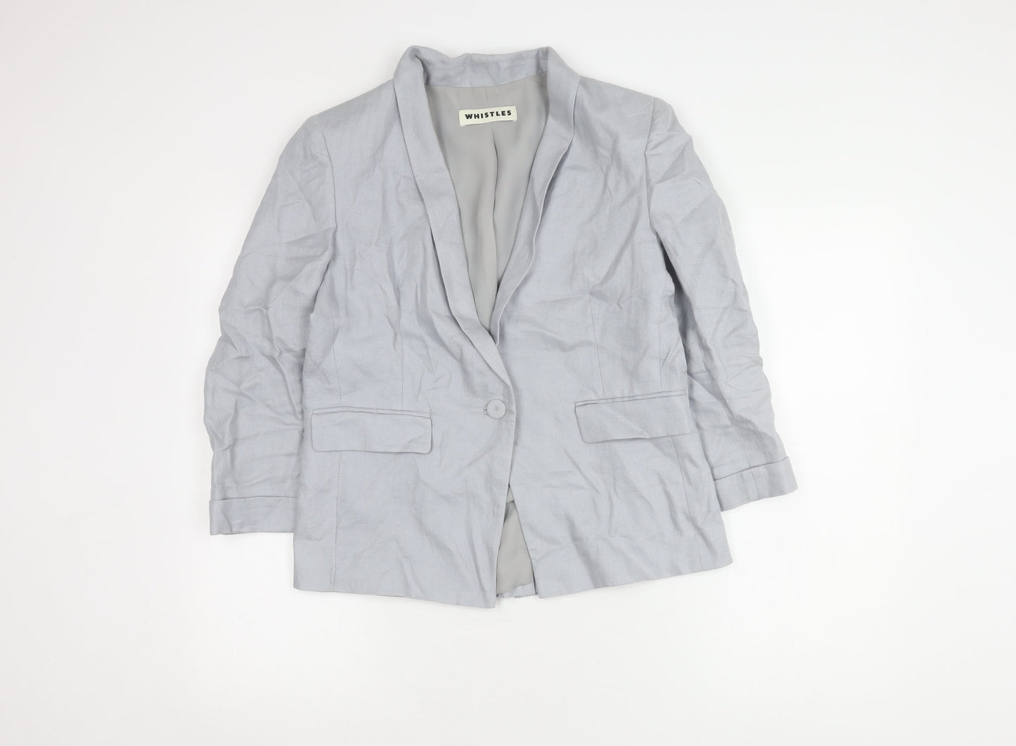 Whistles Grey Women's Blazer Size 12 Regular Fit