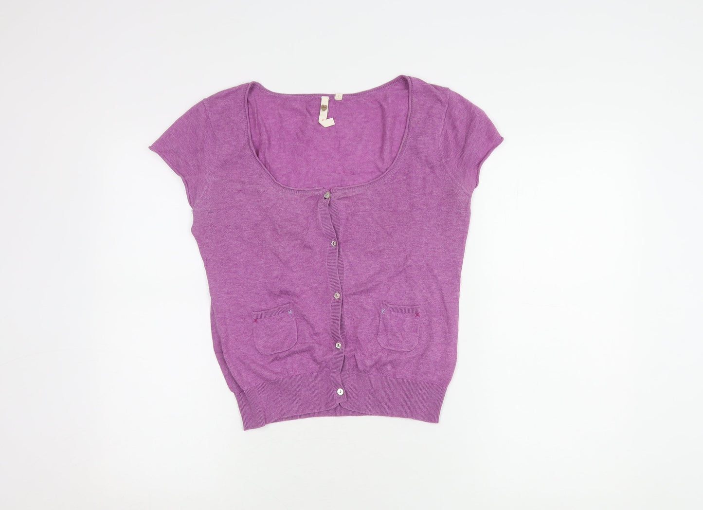 Womens UK Size 12 White Stuff Purple Basic Button-Up