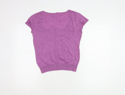 Womens UK Size 12 White Stuff Purple Basic Button-Up