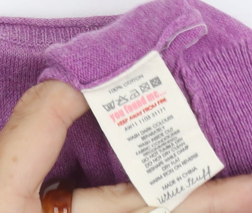Womens UK Size 12 White Stuff Purple Basic Button-Up