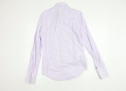 Jeff Banks Men's Purple Striped Slim Fit Shirt 14.5