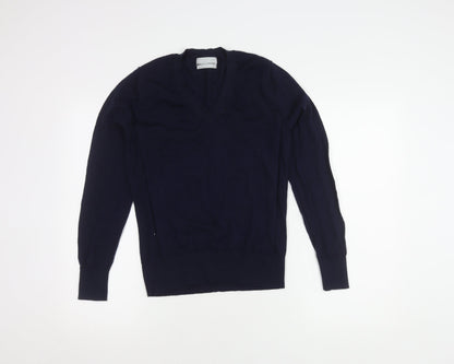 Marks and Spencer Men's Blue Wool Pullover Jumper L