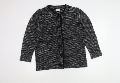 Womens UK Size M Roman Originals Black Cardigan Jumper