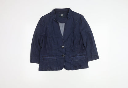 Viyella Women's Blue Lyocell Blazer, Size 12
