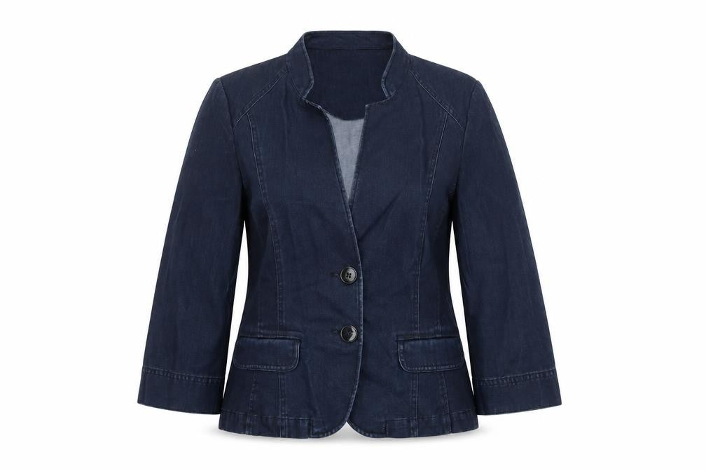 Womens UK Size 12 Viyella Regular Blue Blazer