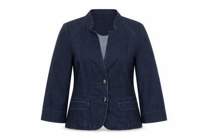 Womens UK Size 12 Viyella Regular Blue Blazer
