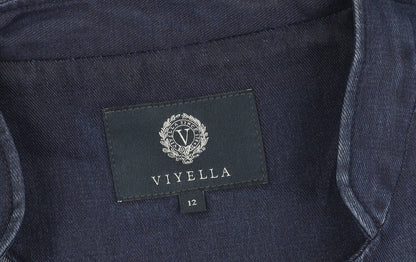 Viyella Women's Blue Lyocell Blazer, Size 12