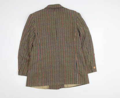 C&A Women's Multicoloured Houndstooth Blazer Size 10