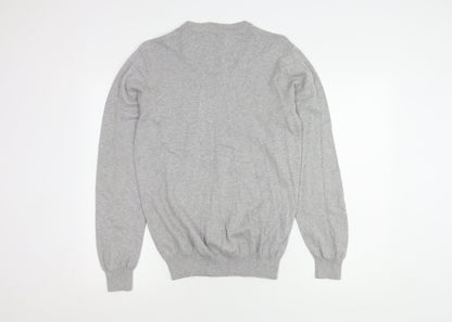 Jeff Banks Men's Grey Cotton Cashmere Pullover Jumper S