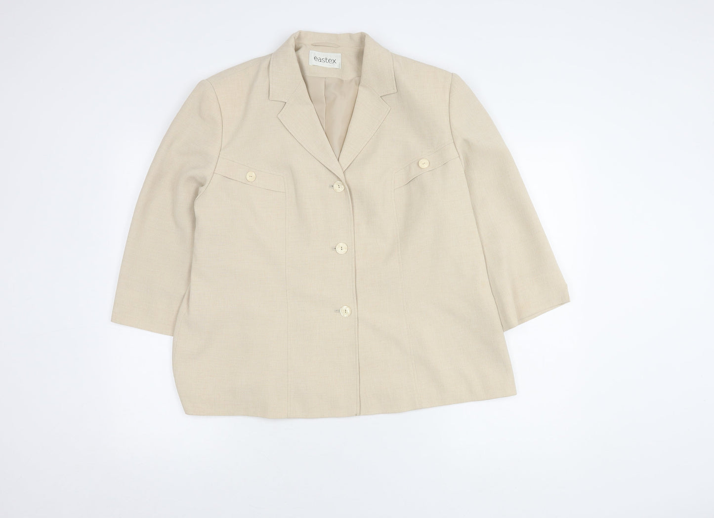 Eastex Women Beige Suit Jacket Size 16
