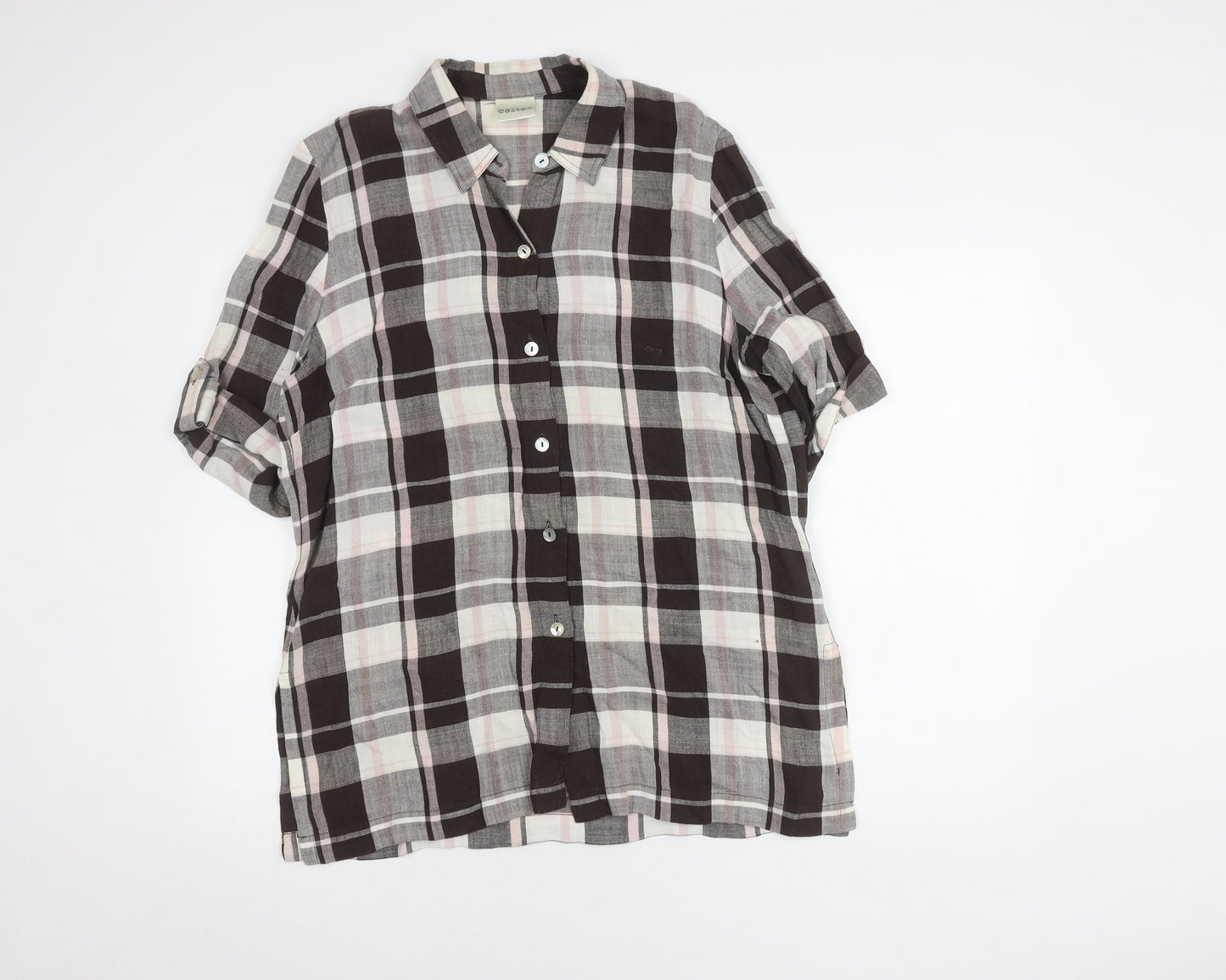 Womens UK Size 12 Eastex Multicoloured Basic Button-Up