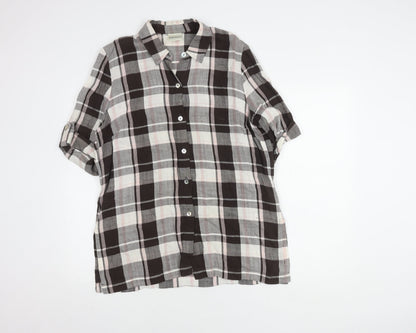 Womens UK Size 12 Eastex Multicoloured Basic Button-Up