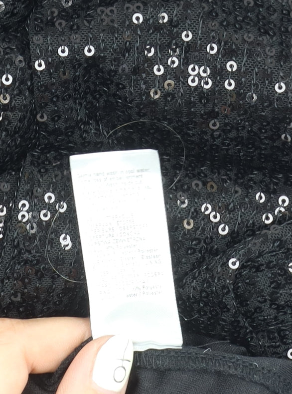 Zara Women's Black Sequin Jacket, Size S