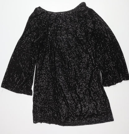 River Island Black Sequined Women's Dress Size 18