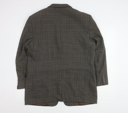 Zignone Men's Brown Check Blazer Jacket Size 44R