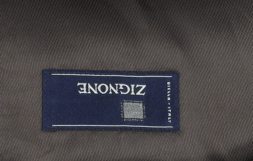 Zignone Men's Brown Check Blazer Jacket Size 44R