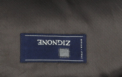 Zignone Men's Brown Check Blazer Jacket Size 44R