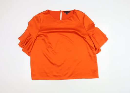 Womens UK Size 22 Dorothy Perkins Orange Basic Blouse