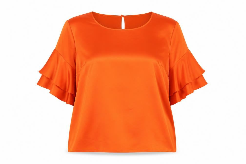 Womens UK Size 22 Dorothy Perkins Orange Basic Blouse
