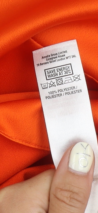 Womens UK Size 22 Dorothy Perkins Orange Basic Blouse