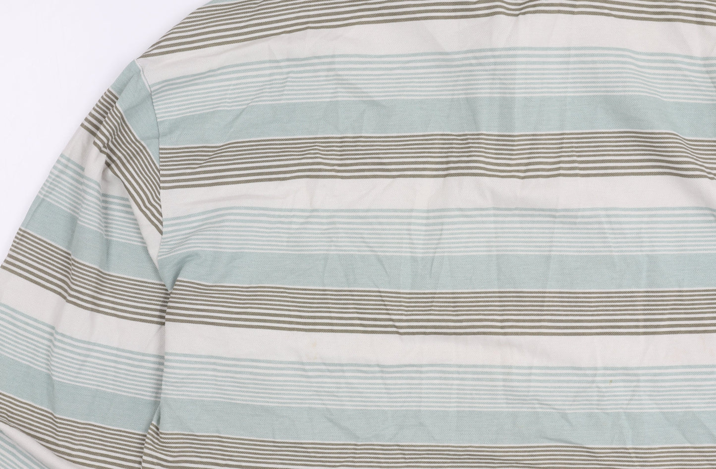 ASOS Men's XL White Striped Long Sleeve Polo Shirt